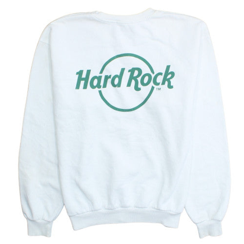 Hard Rock Cafe Women’s White Crew Neck Pullover Sweatshirt S by Stradivarius