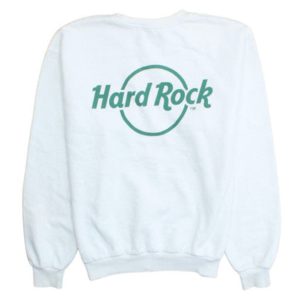 Hard Rock Cafe Women’s White Crew Neck Pullover Sweatshirt S by Stradivarius
