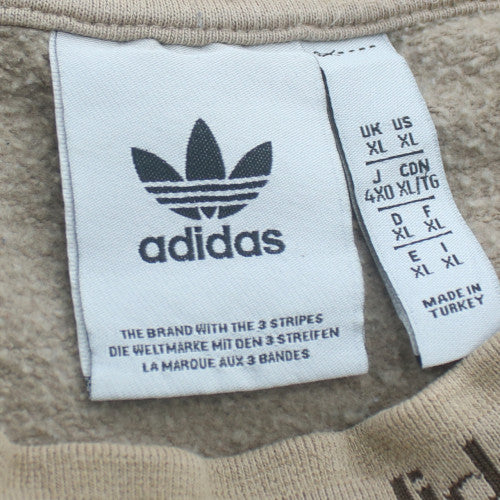 Adidas Mens Beige XL Pullover Crew Neck Sweatshirt