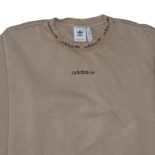 Adidas Mens Beige XL Pullover Crew Neck Sweatshirt