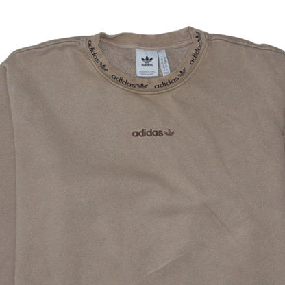 Adidas Mens Beige XL Pullover Crew Neck Sweatshirt