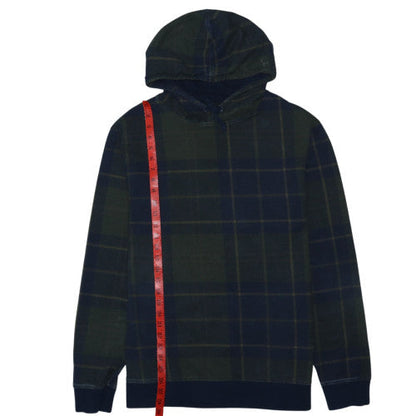 Barbour Men's Green XL Check Pullover Hoodie Cotton Autumn Winter