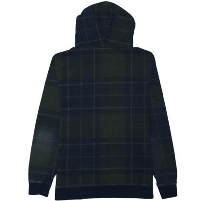 Barbour Men's Green XL Check Pullover Hoodie Cotton Autumn Winter