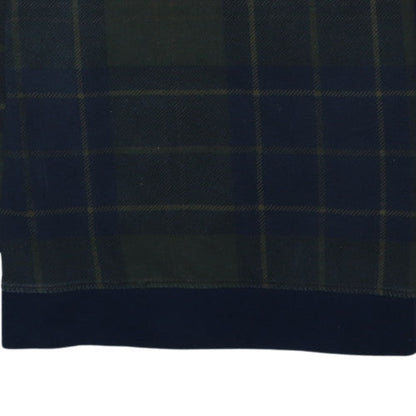 Barbour Men's Green XL Check Pullover Hoodie Cotton Autumn Winter