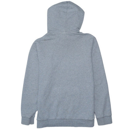 Adidas Men Grey Pullover Hoodie Small Logo Fleece Sweatshirt