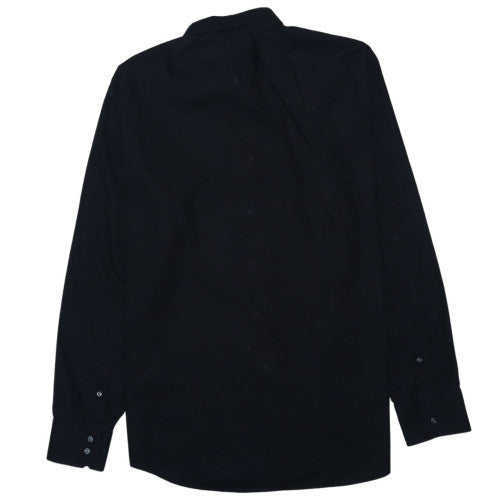 Hugo Boss Men's Black Regular Fit Long Sleeve Cotton Button-Up Shirt Size 46