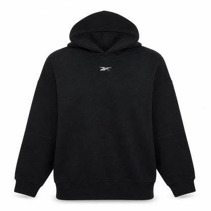 Reebok Women's Black Pullover Hoodie Medium Cotton Blend Sweatshirt
