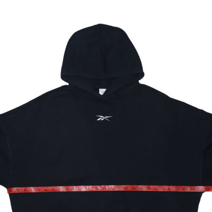 Reebok Women's Black Pullover Hoodie Medium Cotton Blend Sweatshirt