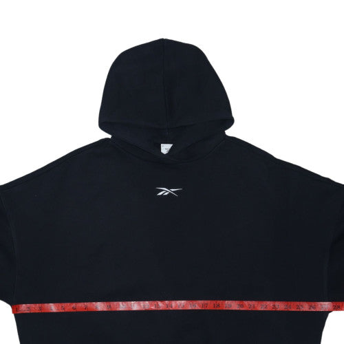 Reebok Women's Black Pullover Hoodie Medium Cotton Blend Sweatshirt