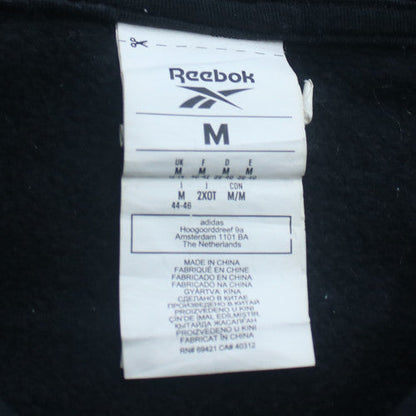 Reebok Women's Black Pullover Hoodie Medium Cotton Blend Sweatshirt