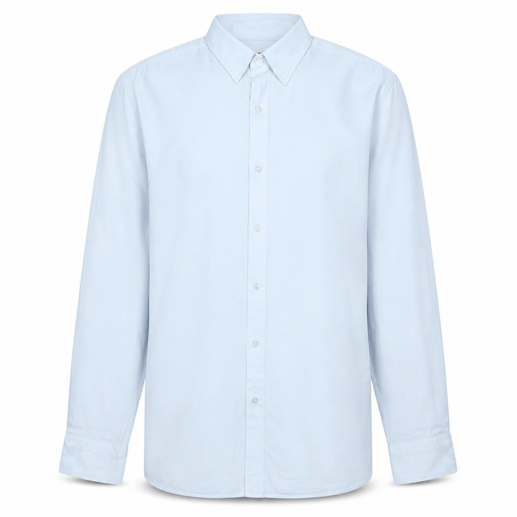 Hugo Boss Men’s White Regular Fit Long Sleeve Button-Up Shirt 17.5 L