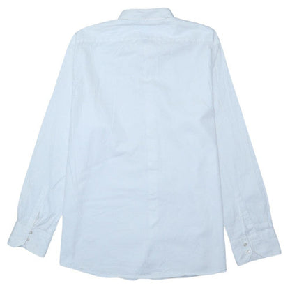 Hugo Boss Men’s White Regular Fit Long Sleeve Button-Up Shirt 17.5 L