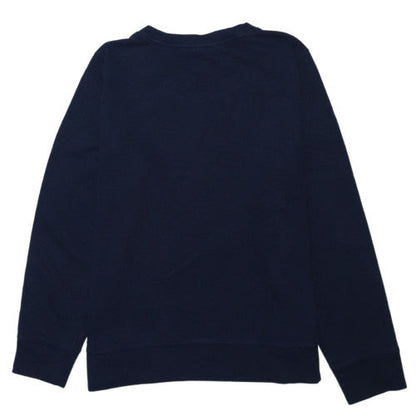 Calvin Klein Women’s Navy Blue Logo Crew Neck Pullover Sweatshirt L