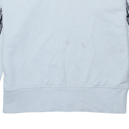 Adidas Womens White Pullover Hoodie Size 14 Logo Trim Cotton