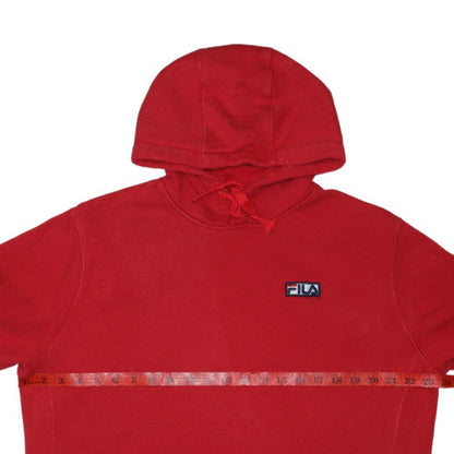 FILA Men's Red Pullover Hoodie Size L Regular Fit Fleece