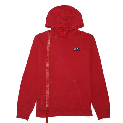 FILA Men's Red Pullover Hoodie Size L Regular Fit Fleece