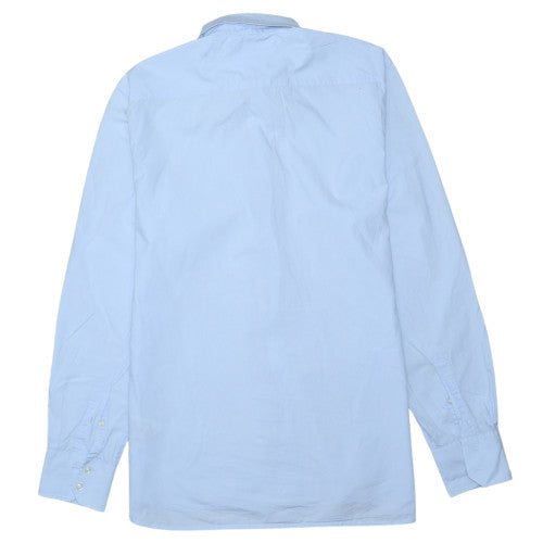 Tommy Hilfiger Men Blue Button-Up Cotton Shirt M Classic Fit