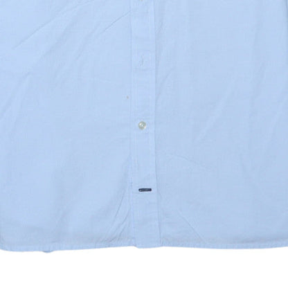 Tommy Hilfiger Men Blue Button-Up Cotton Shirt M Classic Fit