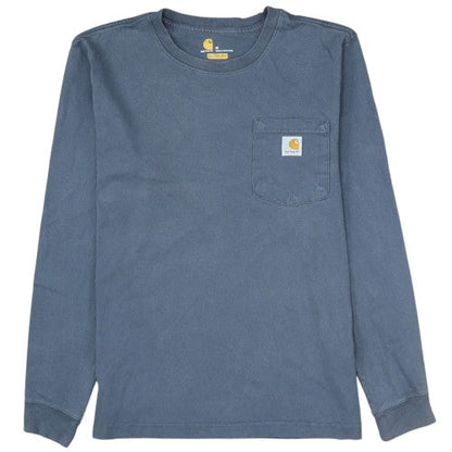 Carhartt Men's Blue Relaxed Fit Long Sleeve Pullover Sweatshirt M