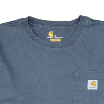 Carhartt Men's Blue Relaxed Fit Long Sleeve Pullover Sweatshirt M