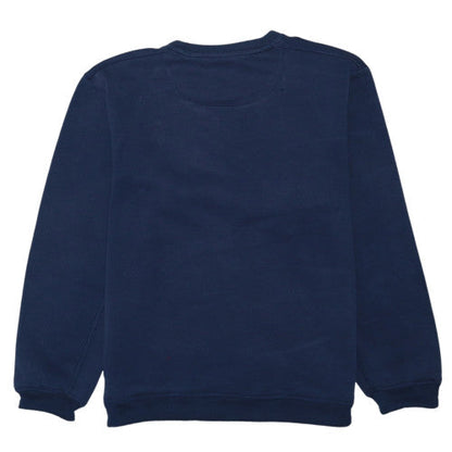 Adidas Mens Blue Pullover Sweatshirt M Crew Neck Regular Fit