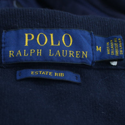 Ralph Lauren Men's Blue Cotton 1/4 Zip Collared Jumper Size M