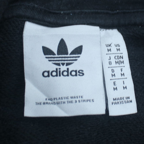 Adidas Originals Men’s Black Pullover Hoodie Size M 3/4 Sleeve