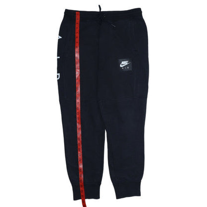 Nike Air Men's Black Jogger Sweatpants L Fleece Elastic Waist