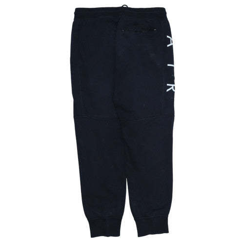 Nike Air Men's Black Jogger Sweatpants L Fleece Elastic Waist