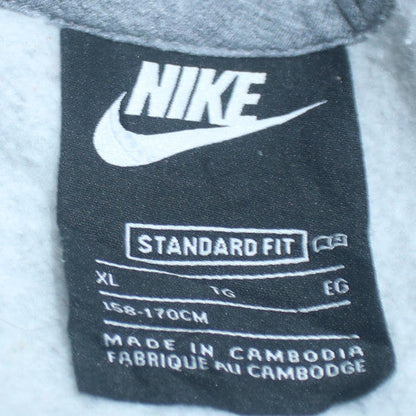 Nike Boys Grey Full Zip Fleece Hoodie XL - Casual Sportswear