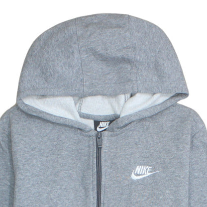 Nike Boys Grey Full Zip Fleece Hoodie XL - Casual Sportswear