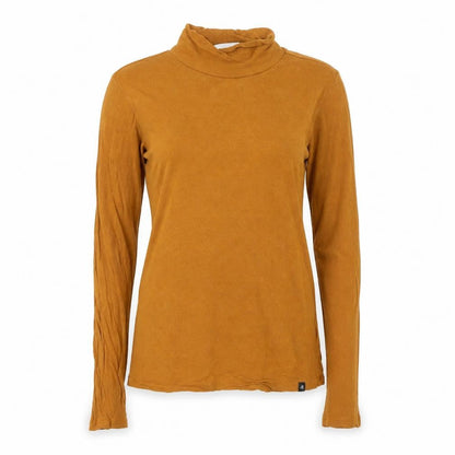 Scotch & Soda Women's Brown Roll Neck Long Sleeve Modal Top Size M