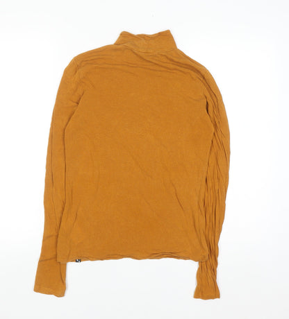 Scotch & Soda Women's Brown Roll Neck Long Sleeve Modal Top Size M
