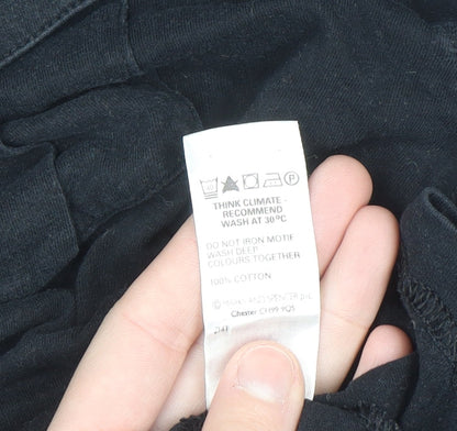Marks and Spencer Autograph Men's Black XL Cotton Long Sleeve Casual Shirt