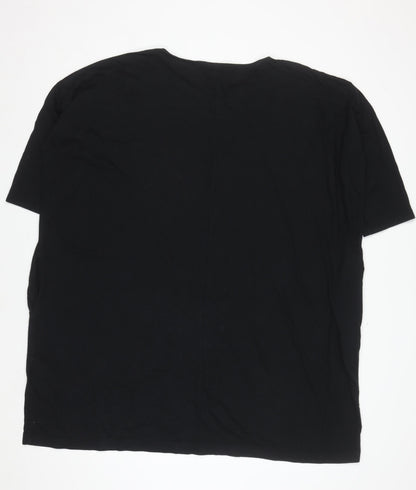 Gap Men's Black Cotton Modal Short Sleeve Crew Neck T-Shirt Size L