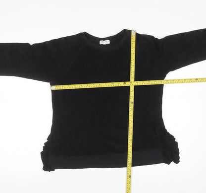 Goldie Lewinter Women's Black XS Pullover Sweatshirt 100% Pima Cotton