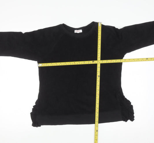 Goldie Lewinter Women's Black XS Pullover Sweatshirt 100% Pima Cotton