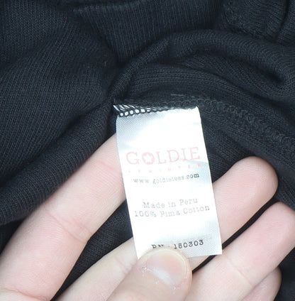 Goldie Lewinter Women's Black XS Pullover Sweatshirt 100% Pima Cotton