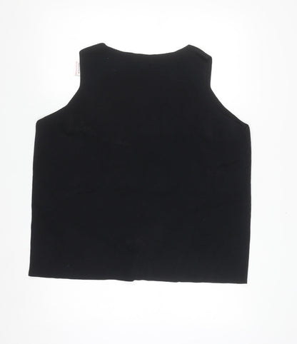 Marks and Spencer Women's Black Plus Size 24 Sleeveless Knit Tank Top