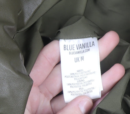 Blue Vanilla Womens Green Hooded Puffer Waistcoat M