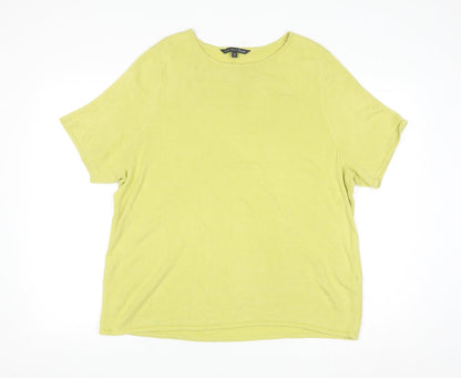 Love Knitwear Women's Green Size 22 Short Sleeve Acrylic Jumper