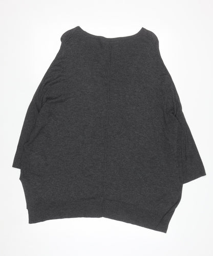 Marks and Spencer Women’s Grey Size 14 Crew Neck Viscose Jumper