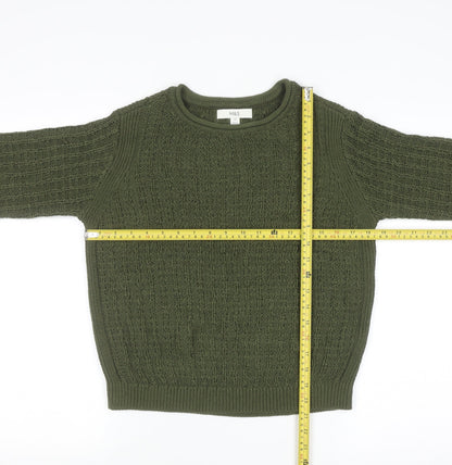 Marks and Spencer Women’s Green Cable-Knit Cotton Jumper XS