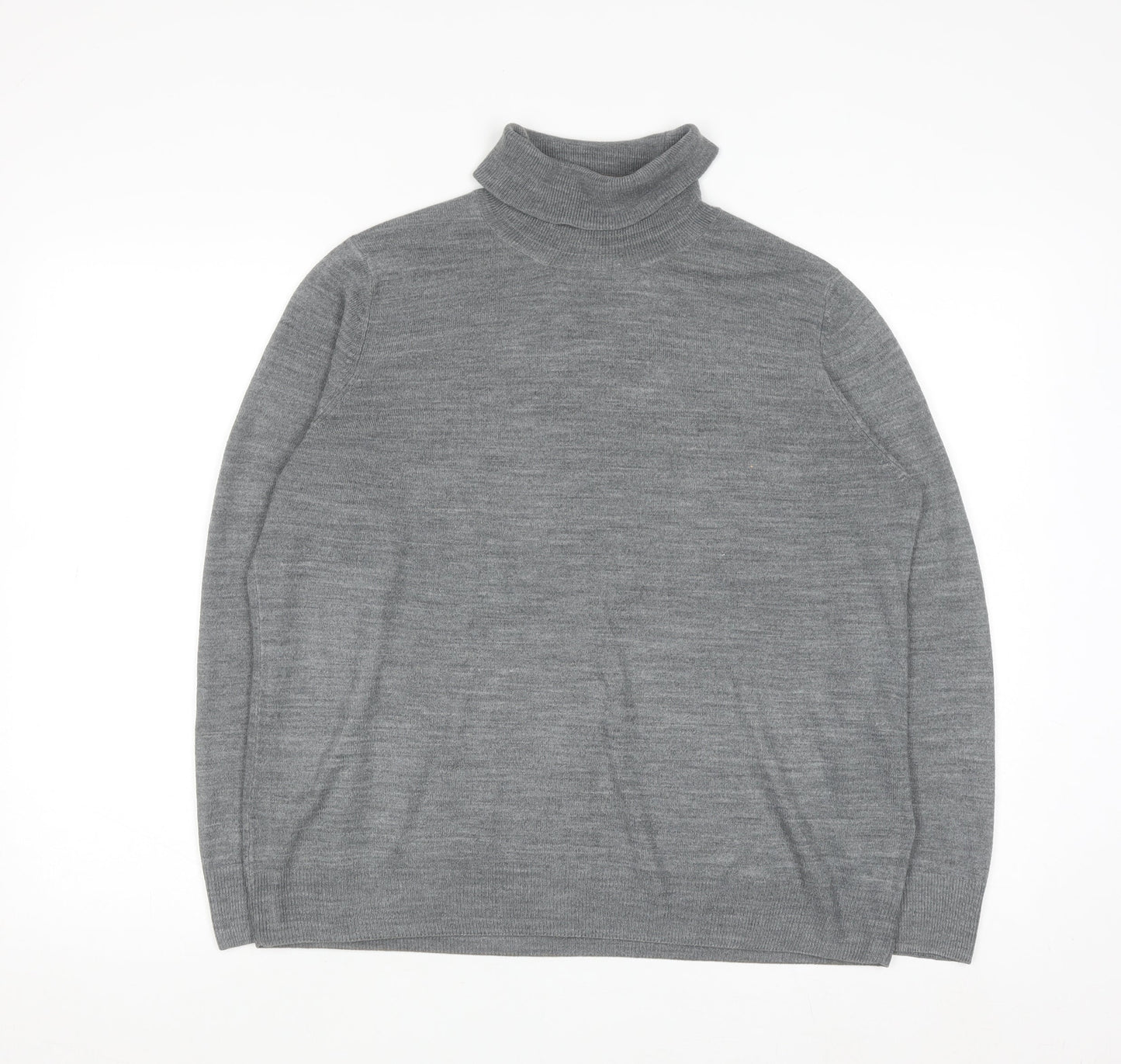 Marks and Spencer Women’s Grey Roll Neck Long Sleeve Jumper Size 18