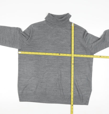Marks and Spencer Women’s Grey Roll Neck Long Sleeve Jumper Size 18