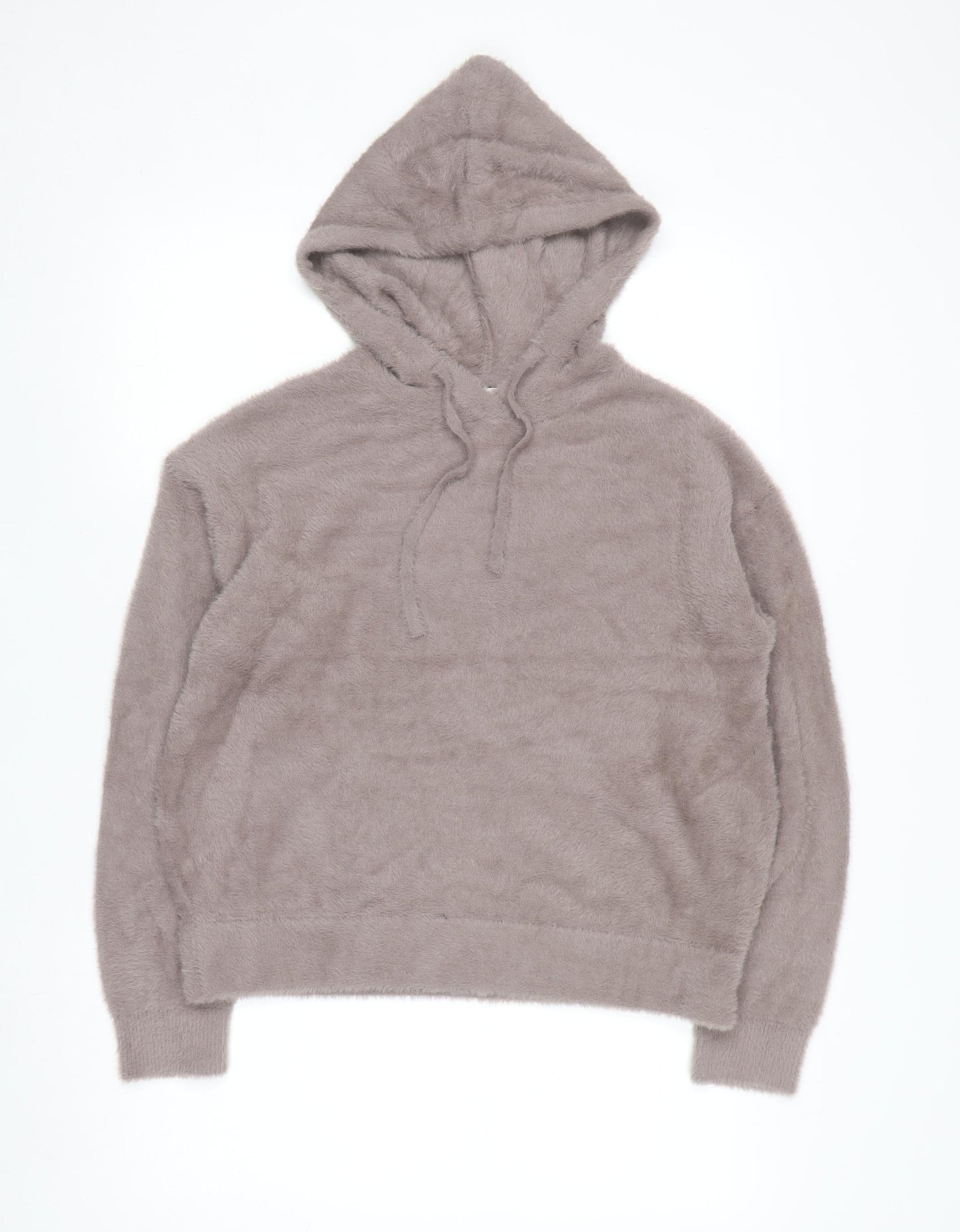 Marks and Spencer Womens Beige Fuzzy Pullover Hoodie Size S