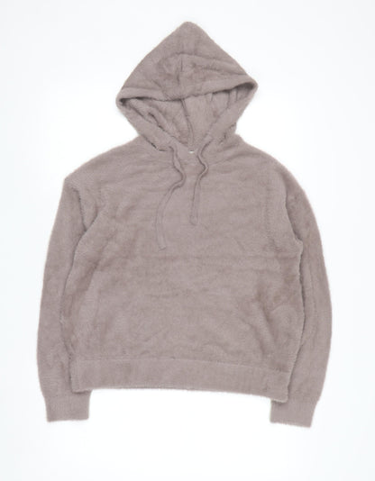 Marks and Spencer Womens Beige Fuzzy Pullover Hoodie Size S