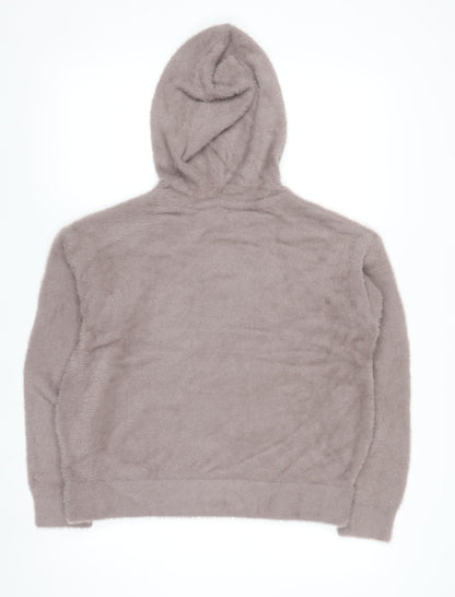 Marks and Spencer Womens Beige Fuzzy Pullover Hoodie Size S