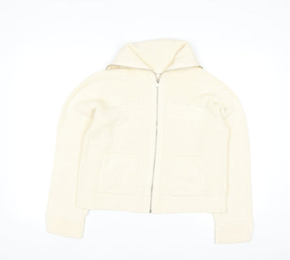Marks and Spencer Women’s Ivory Full Zip Knit Jumper M