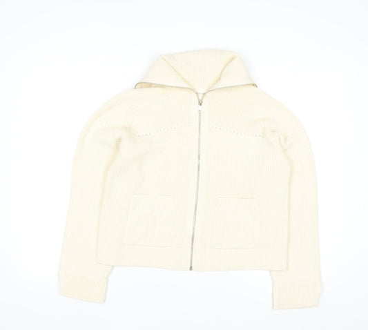 Marks and Spencer Women’s Ivory Full Zip Knit Jumper M